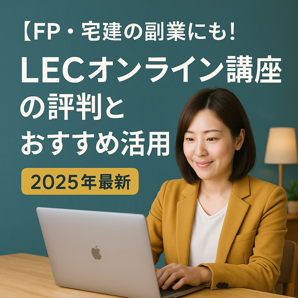 FP・宅建の副業にも！】LECオンライン講座の評判とおすすめ活用法【2025年最新】